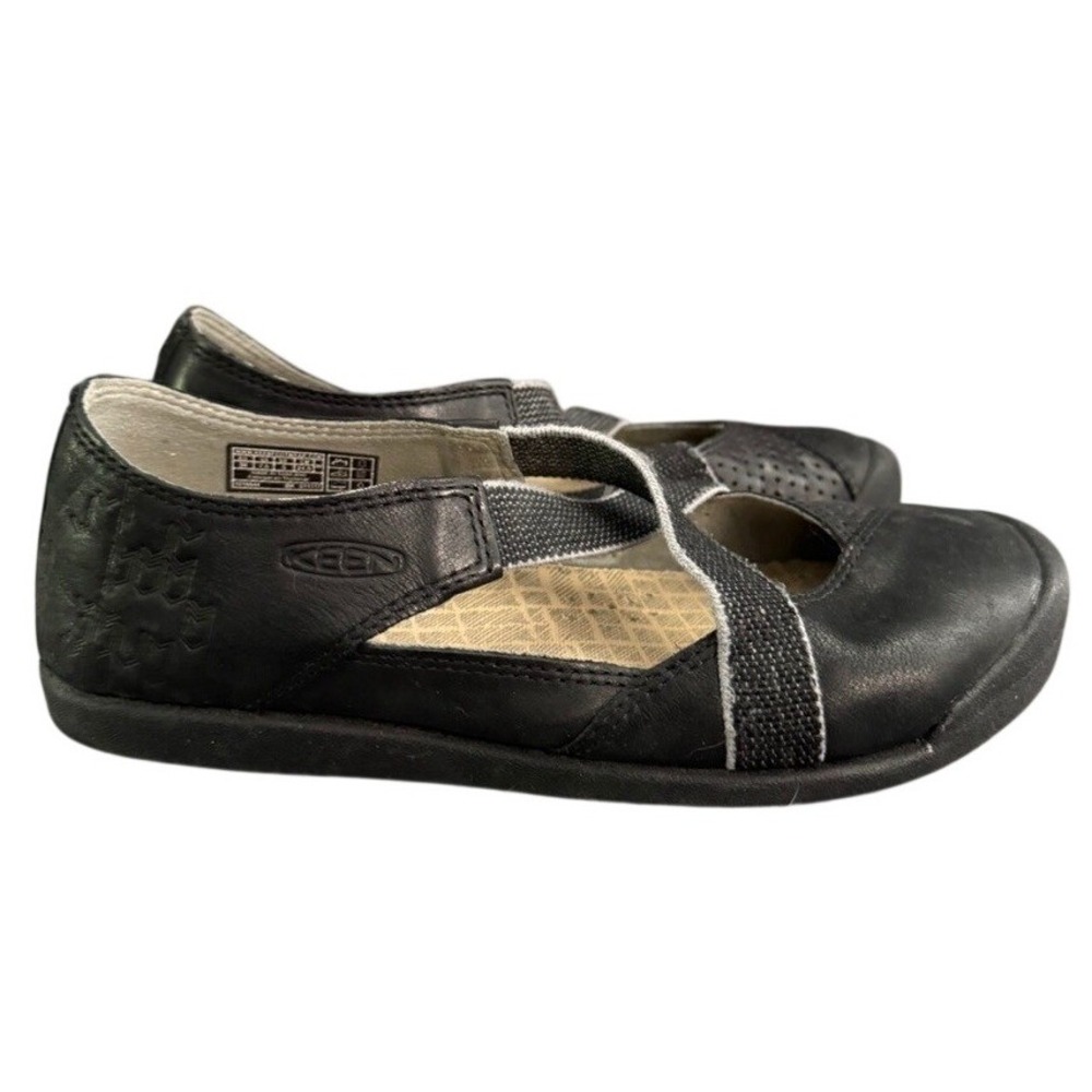 Keen Sienna MJ Black Leather Mary Jane Flats Shoes Women 7.5 1016644 - Picture 1 of 9